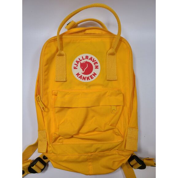 NEW Fjallraven Kanken Mini Backpack Sun Yellow Lightweight Nylon - Picture 5 of 7